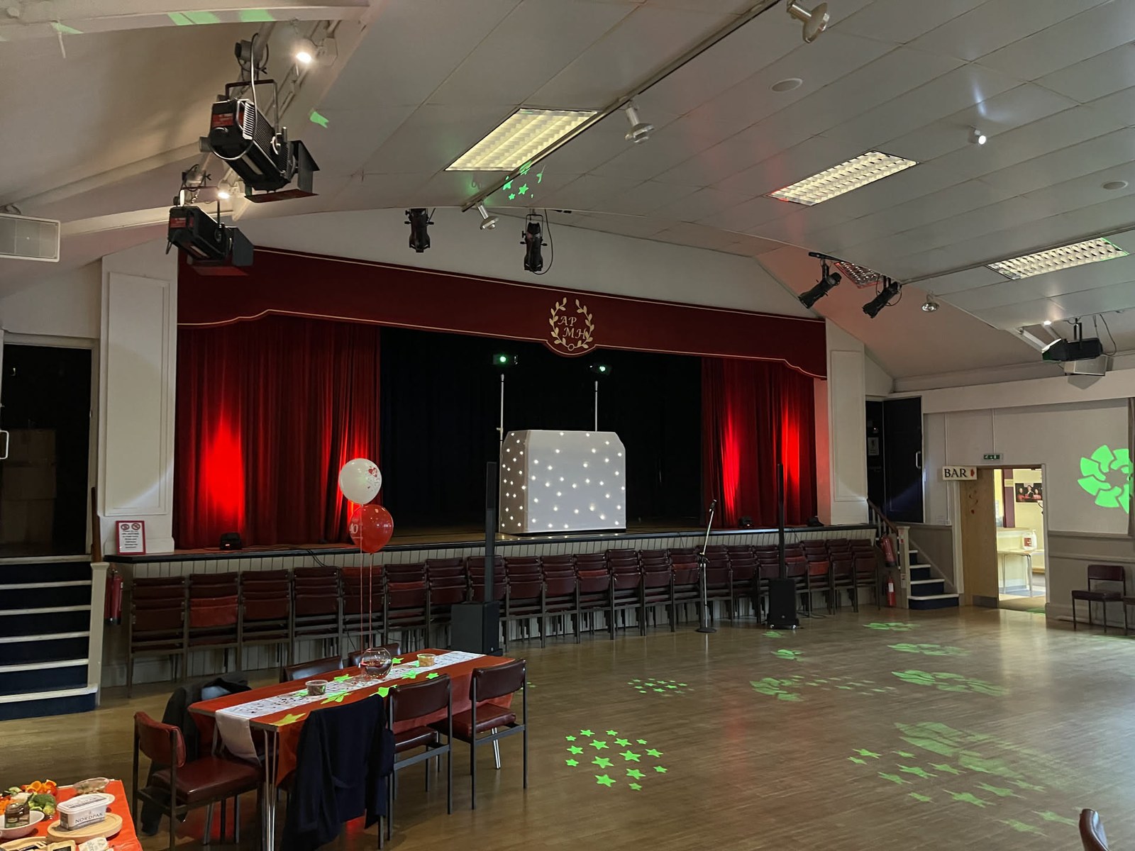 Ashtead Peace Memorial Hall · Our booth, lighting and celebration details