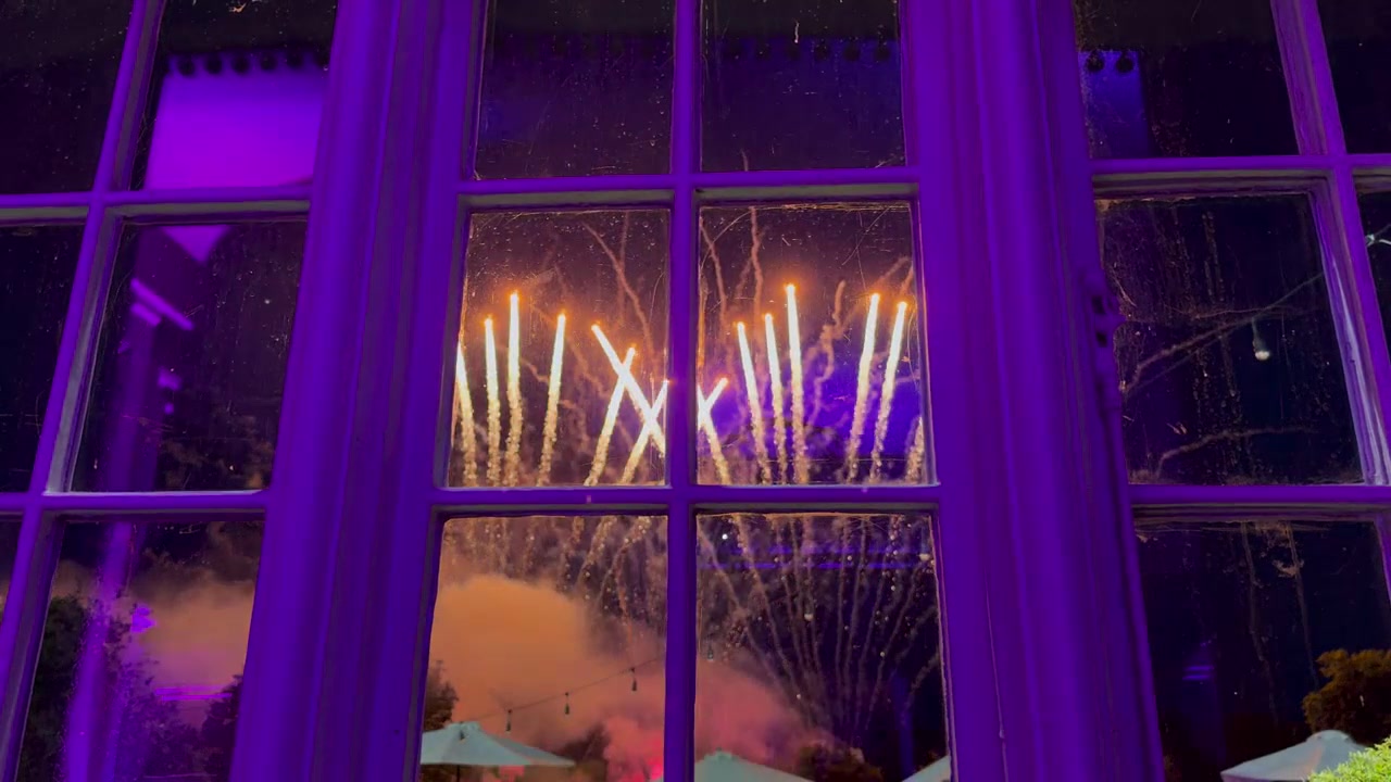 Horsley Towers · Fireworks seen through the window — video still