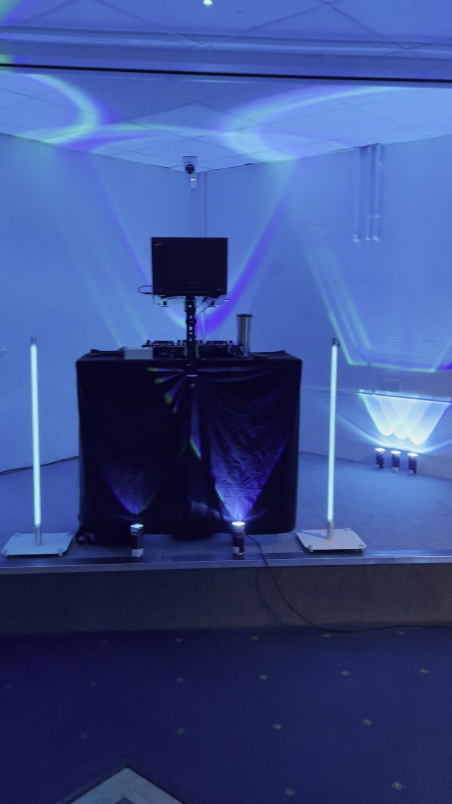 Lower Kingswood Social Club · A black booth and room lighting, ready for a twenty-first birthday — video still