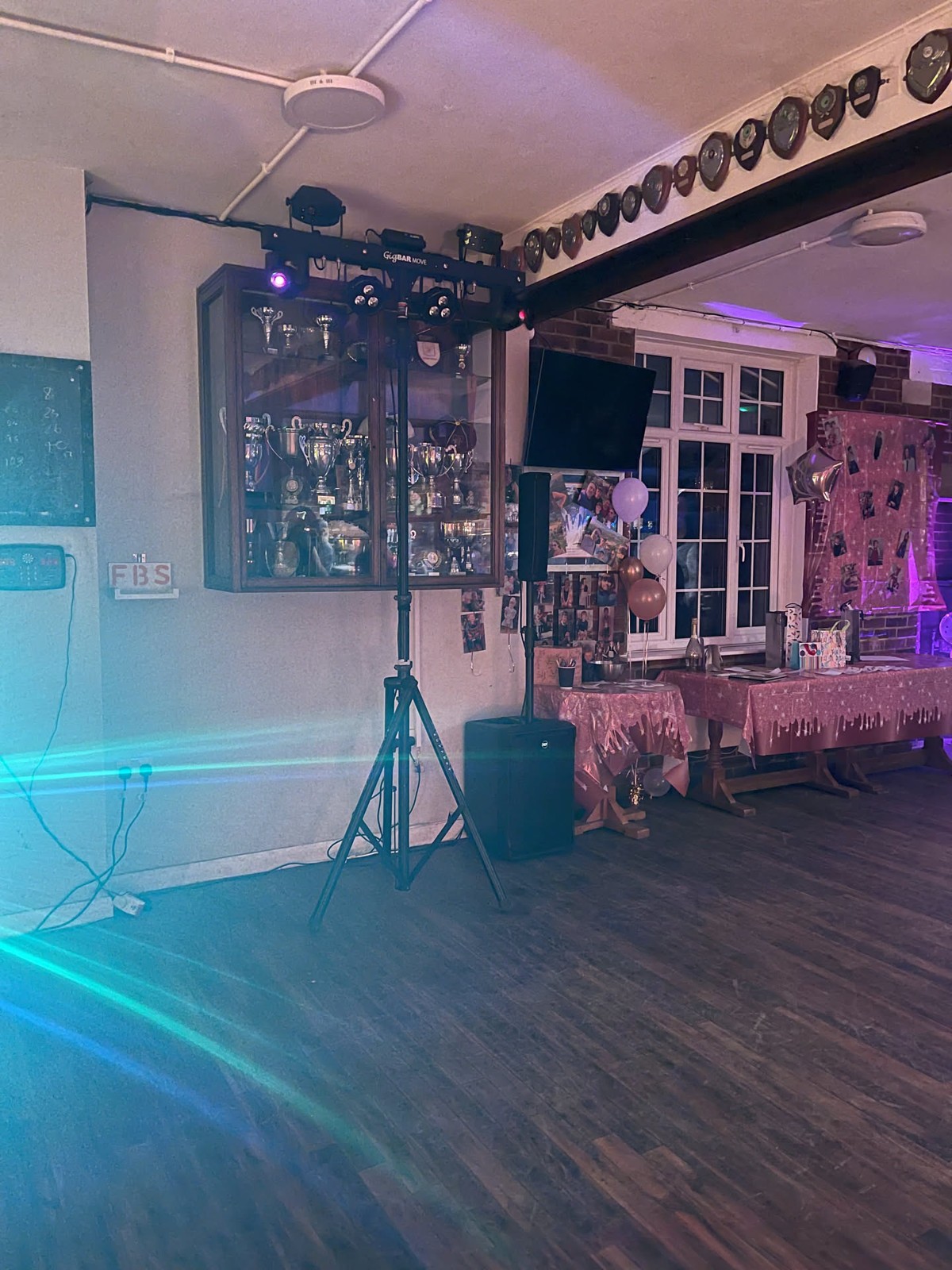 Sutton & Epsom RFC · Lighting and booth-side details, ready for a birthday party